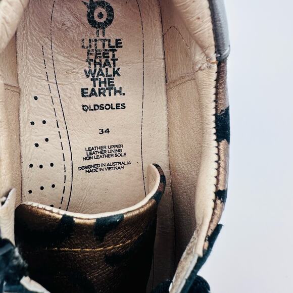 OLD SOLE Leopard Leather animal print GIRLS Kids 3.5 - 34 euro Quality excellent - Picture 15 of 16